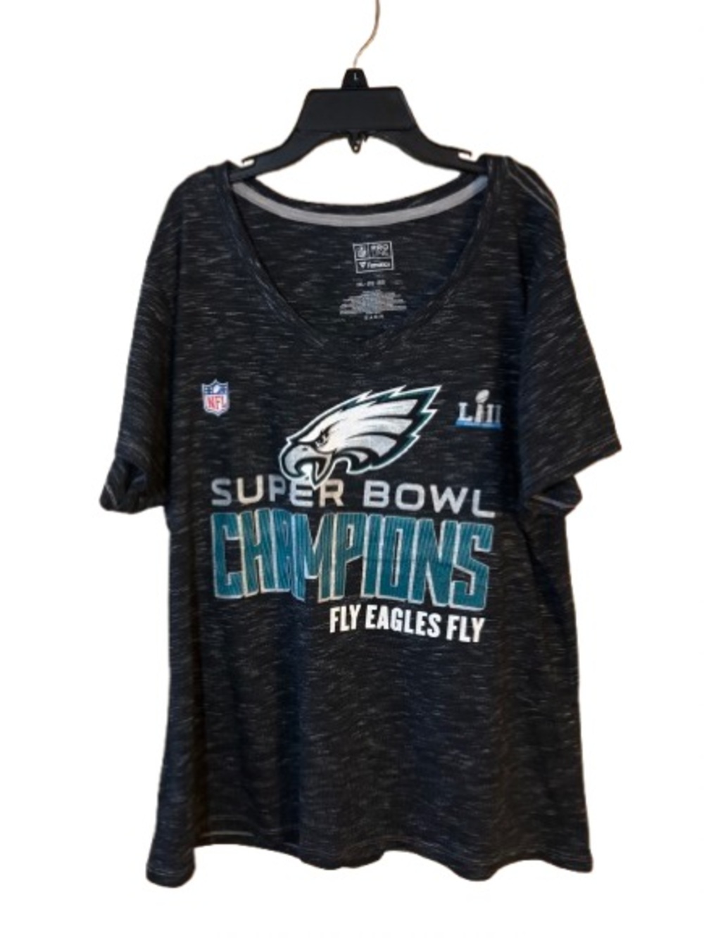 Philadelphia Eagles Super Bowl LII Champions Tee - Black with Midnight Green XXL